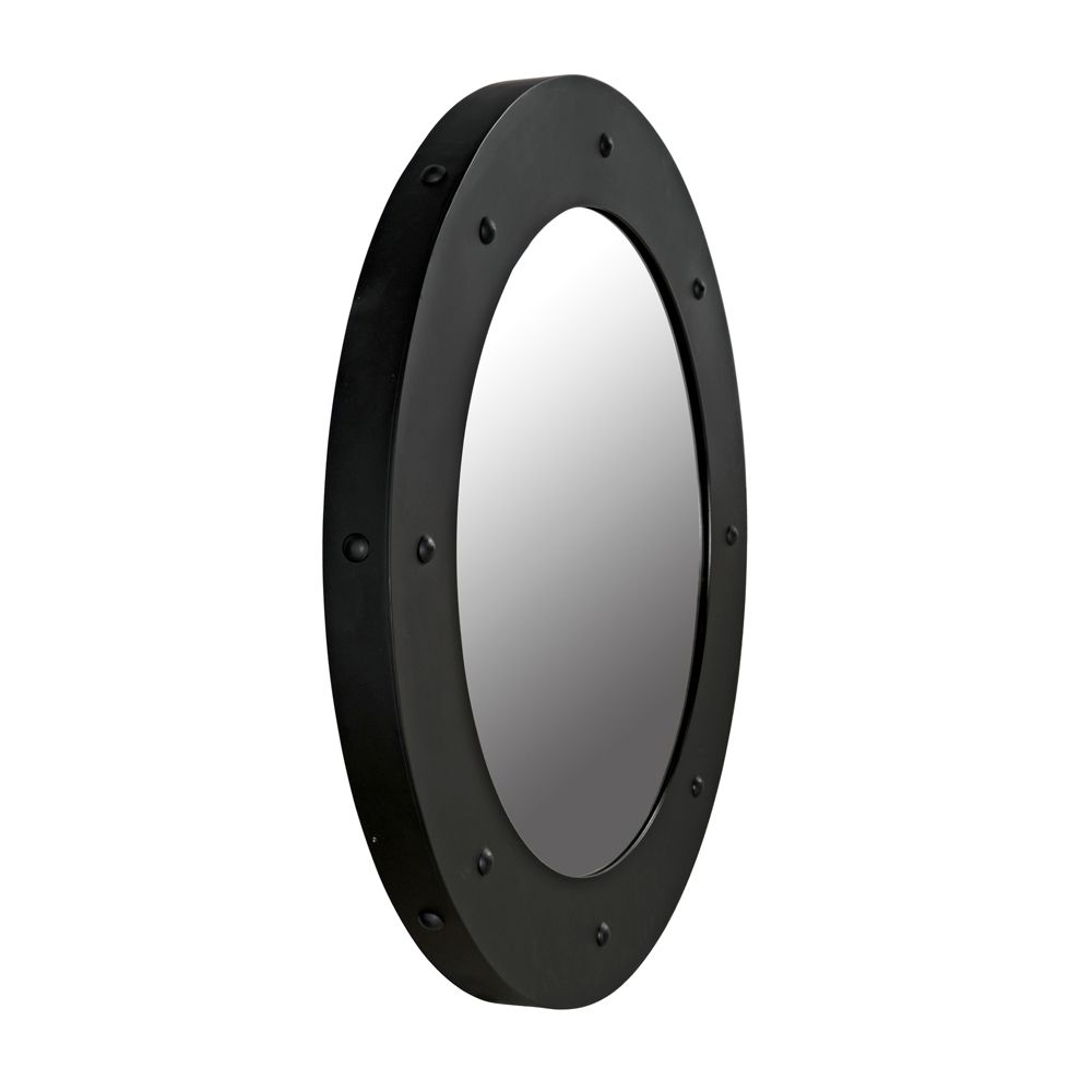 Clay Mirror, Large, Black Iron by NOIR