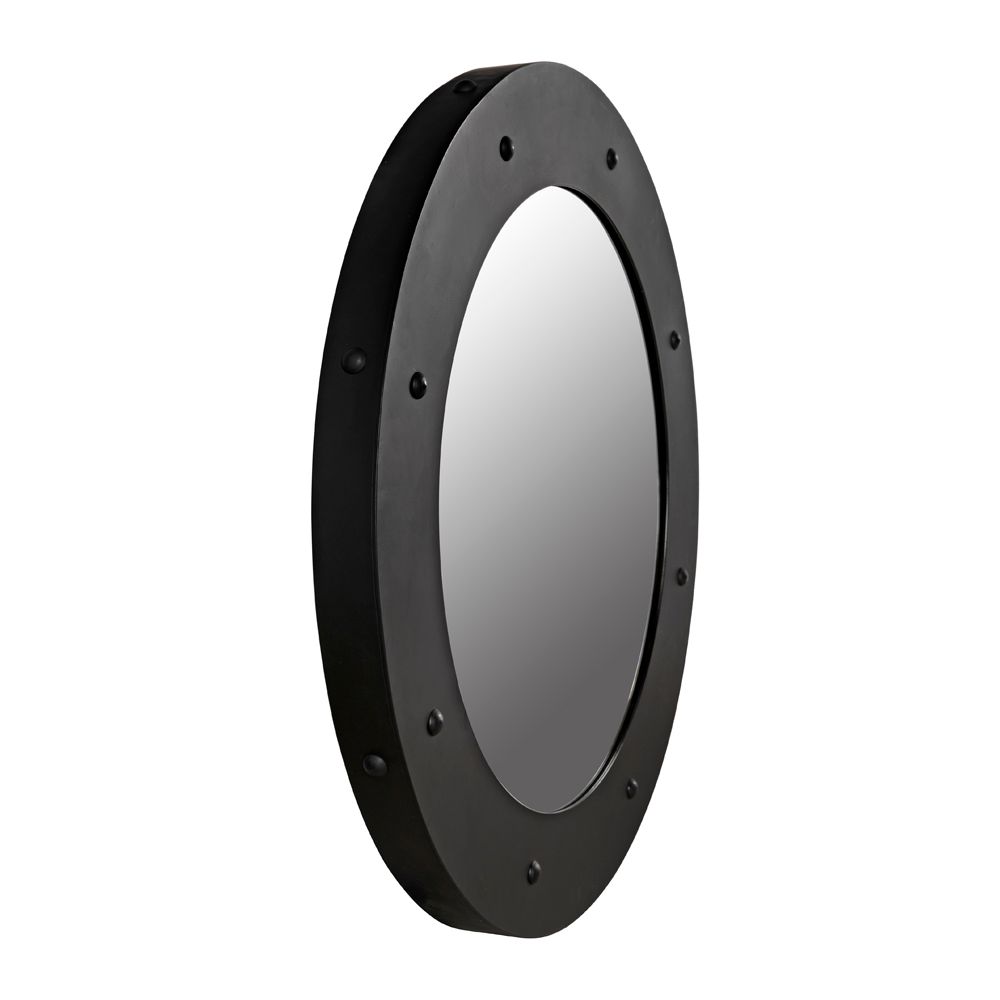 Clay Mirror, Large, Black Iron by NOIR