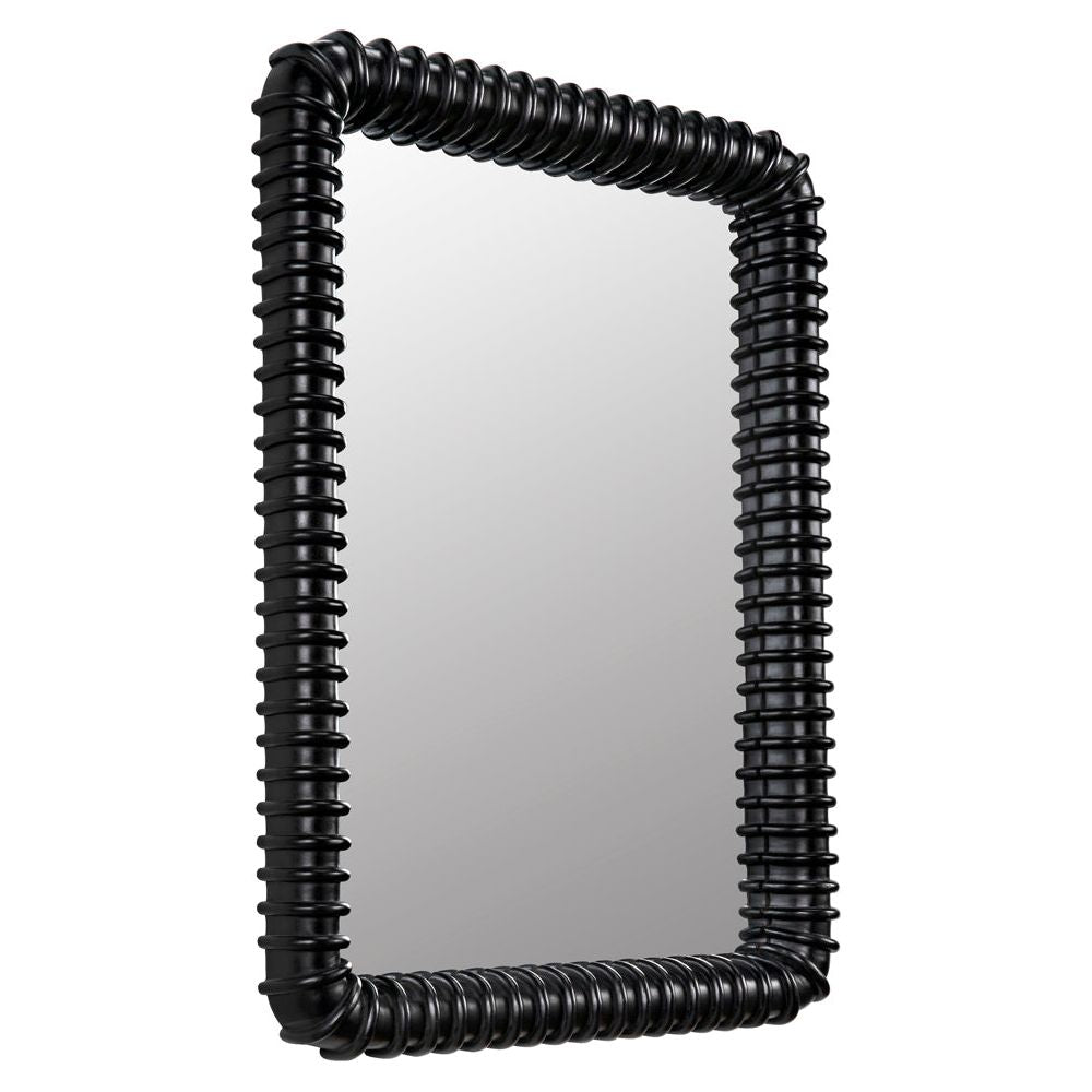 Toshi Mirror, Hand Rubbed Black by NOIR