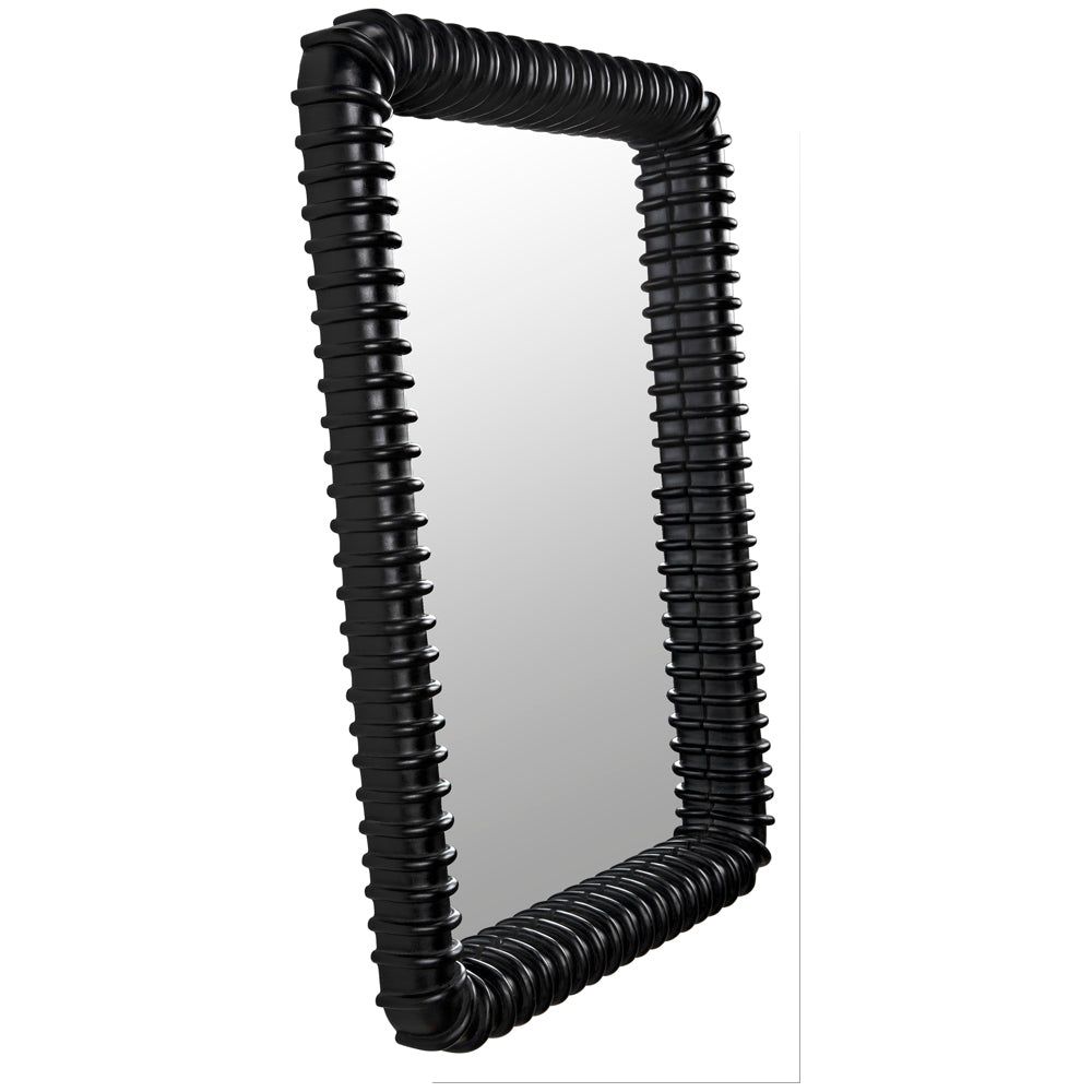 Toshi Mirror, Hand Rubbed Black by NOIR