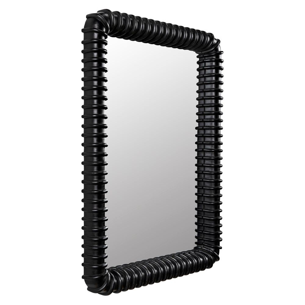 Toshi Mirror, Hand Rubbed Black by NOIR