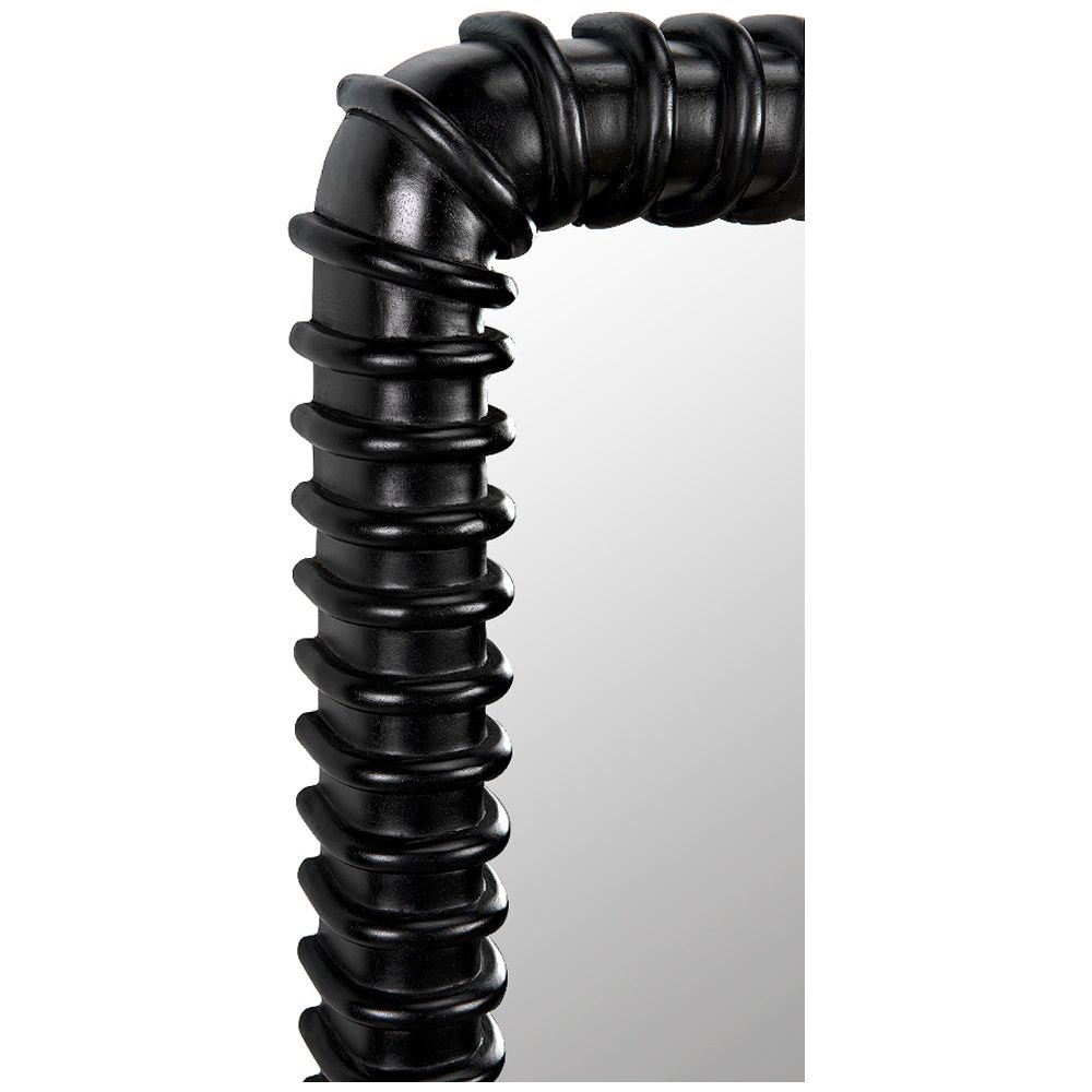 Toshi Mirror, Hand Rubbed Black by NOIR