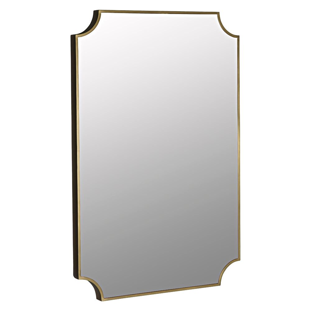 Convexed Mirror, Iron, Antique Brass by NOIR