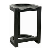 Saddle Counter Stool, Hand Rubbed Black by NOIR