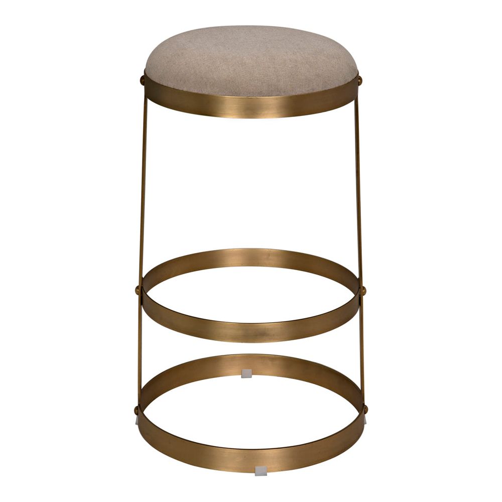 Dior Bar Stool, Metal with Brass Finish by NOIR