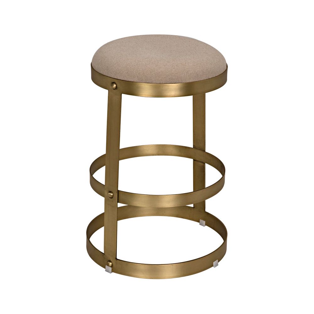 Dior Counter Stool, Metal with Brass Finish by NOIR