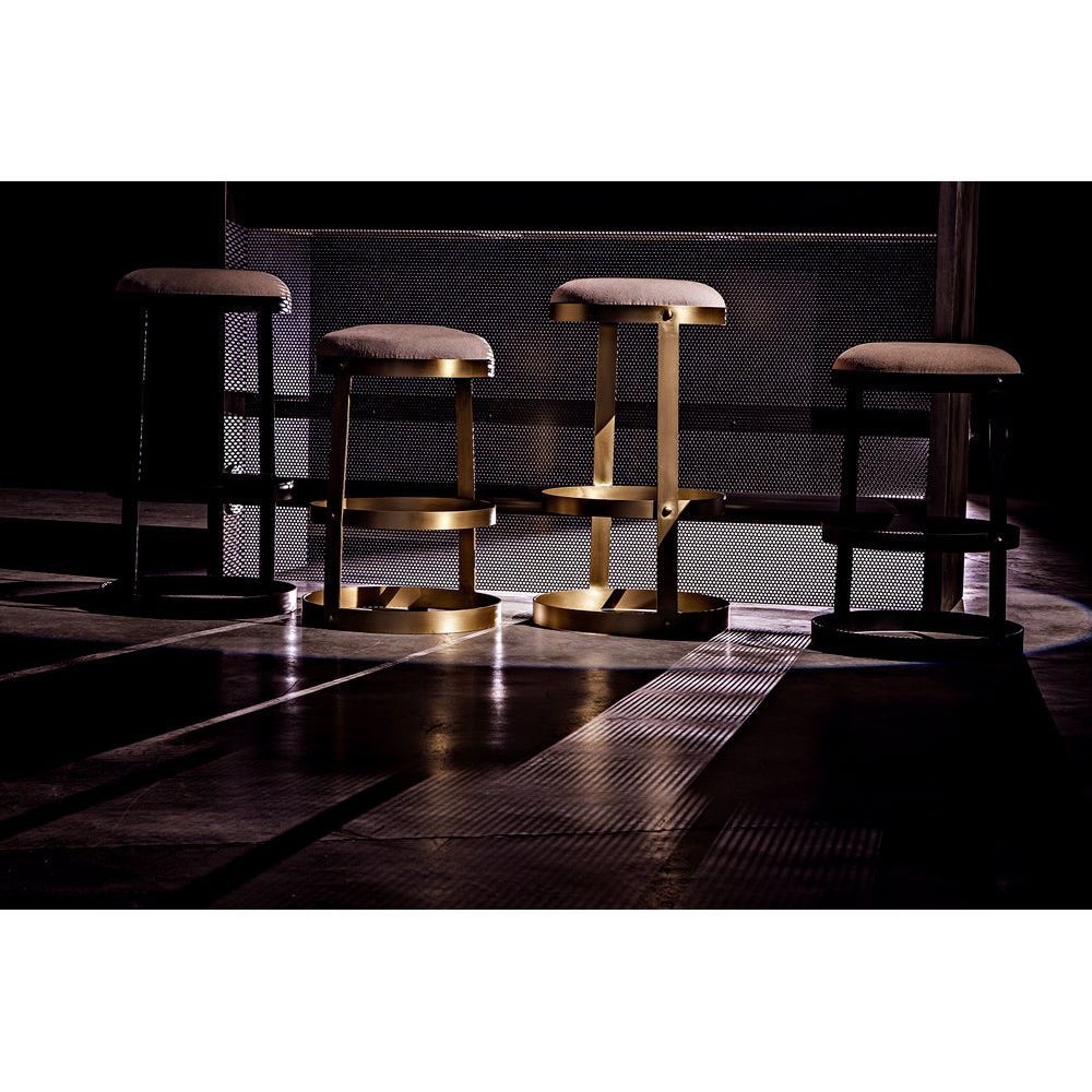 Dior Counter Stool, Metal with Brass Finish by NOIR