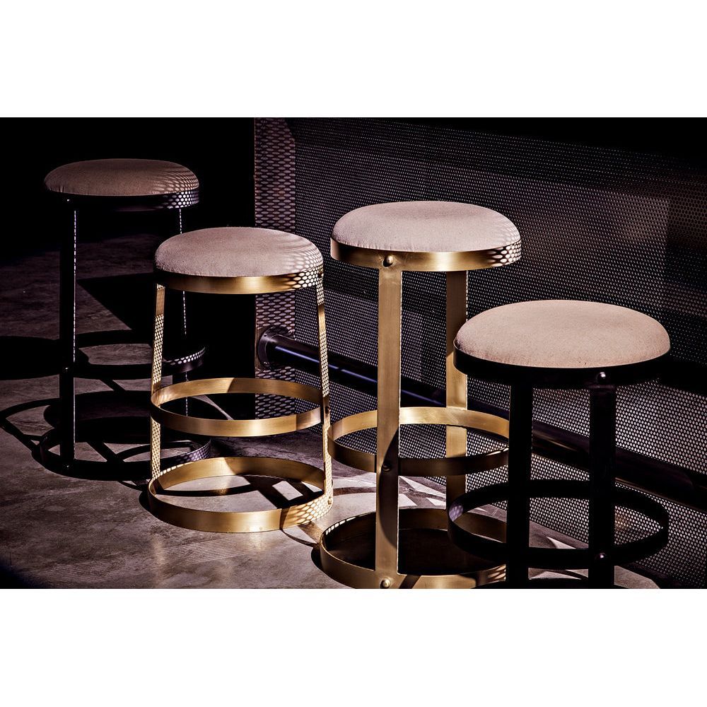Dior Counter Stool, Metal with Brass Finish by NOIR