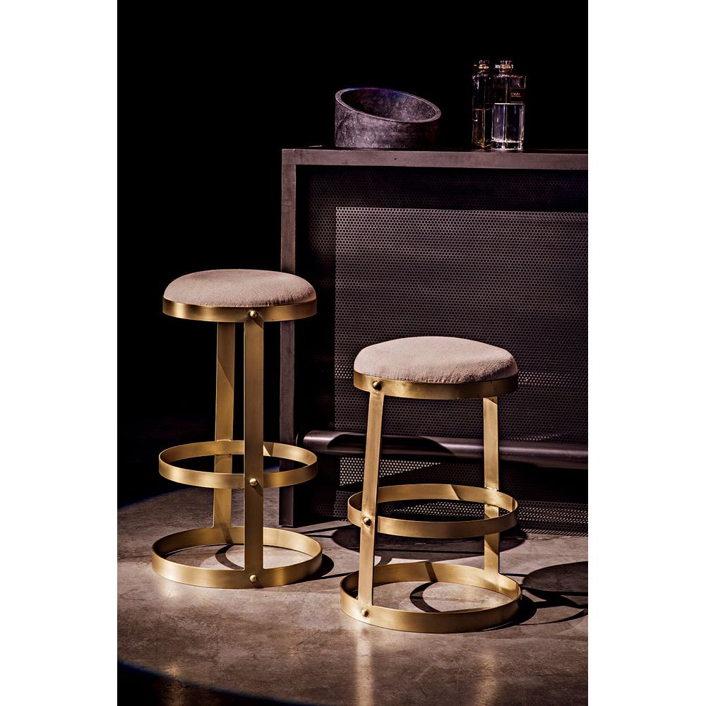 Dior Counter Stool, Metal with Brass Finish by NOIR