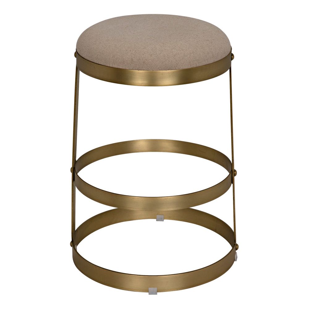 Dior Counter Stool, Metal with Brass Finish by NOIR