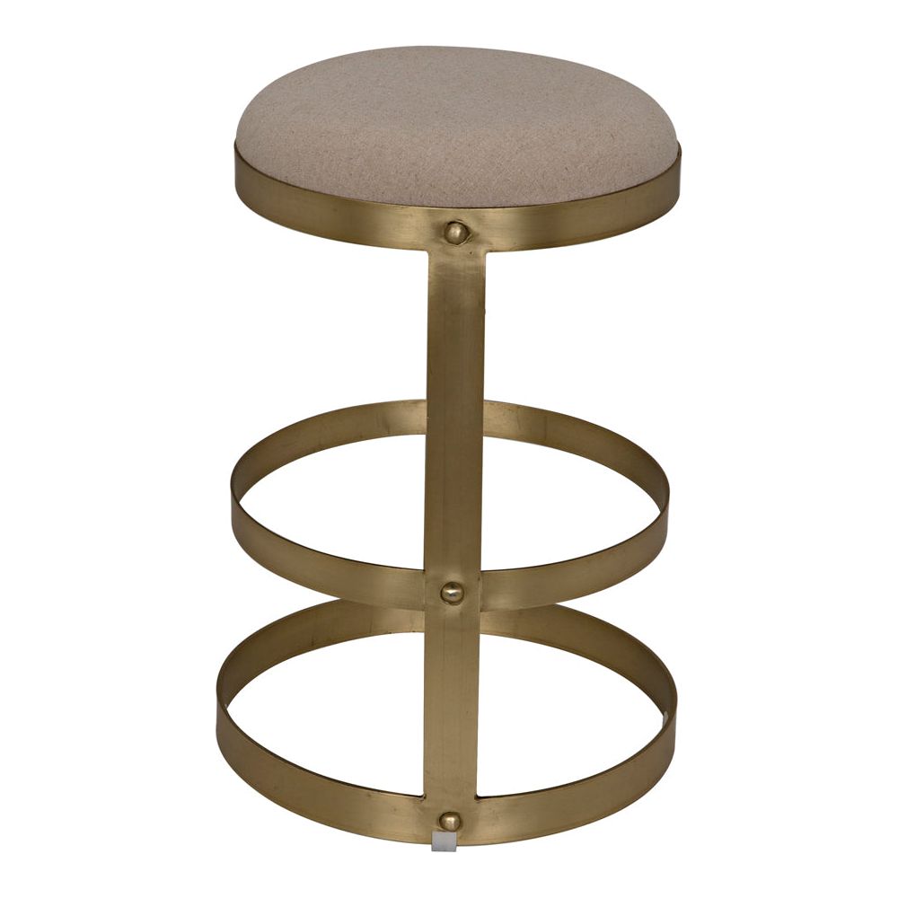 Dior Counter Stool, Metal with Brass Finish by NOIR