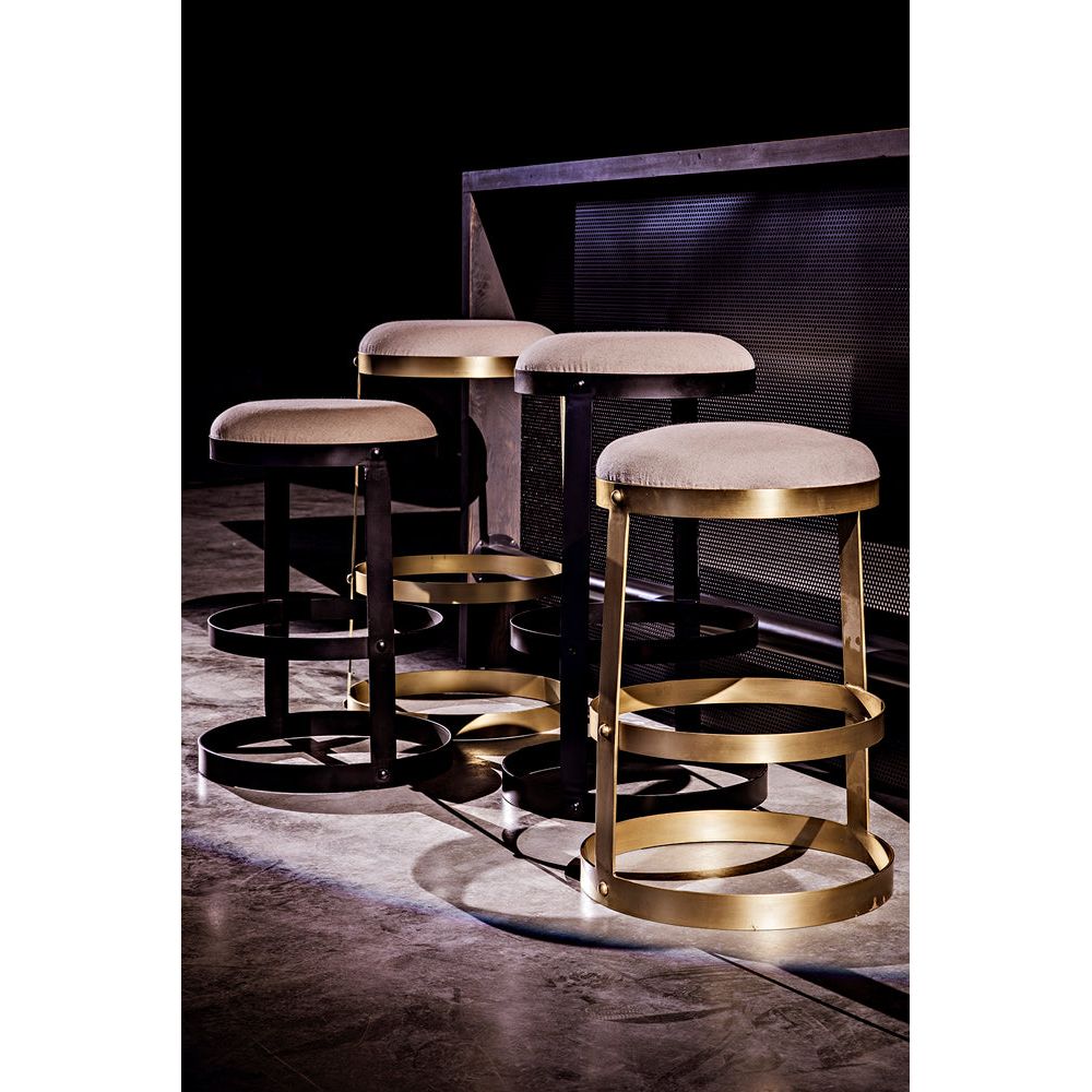 Dior Counter Stool, Metal with Brass Finish by NOIR