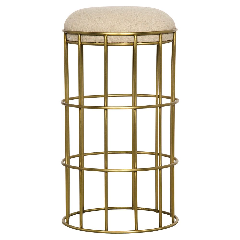 Ryley Counter Stool, Iron with Brass Finish by NOIR