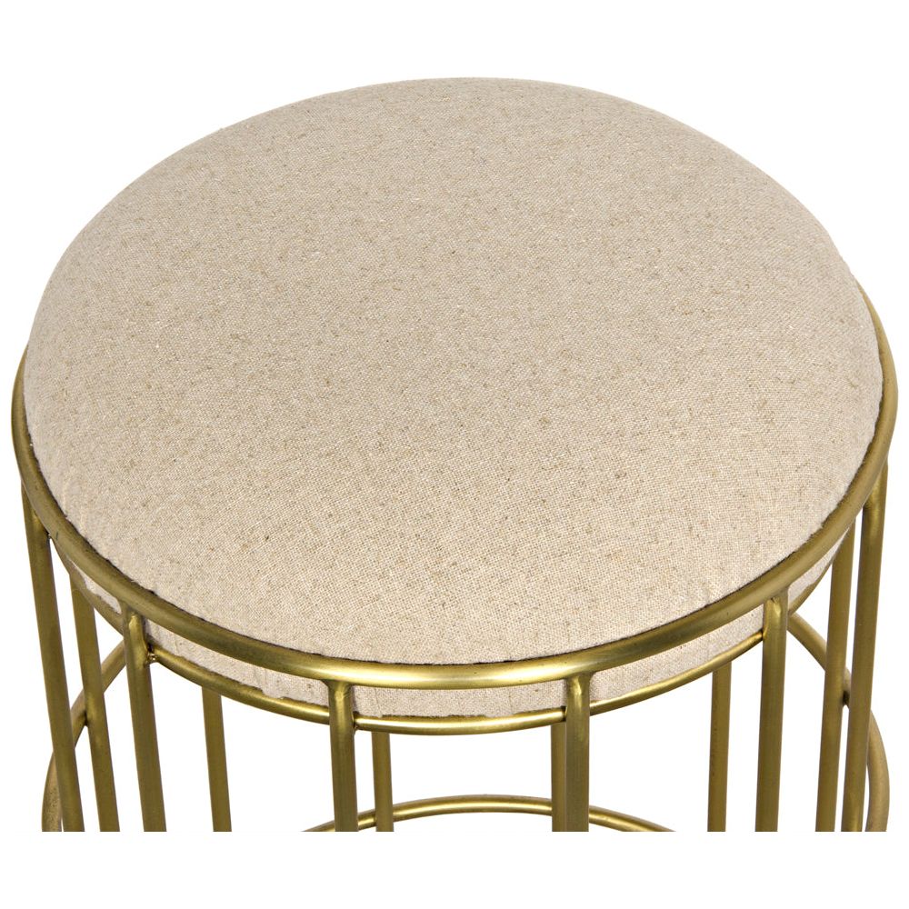 Ryley Counter Stool, Iron with Brass Finish by NOIR