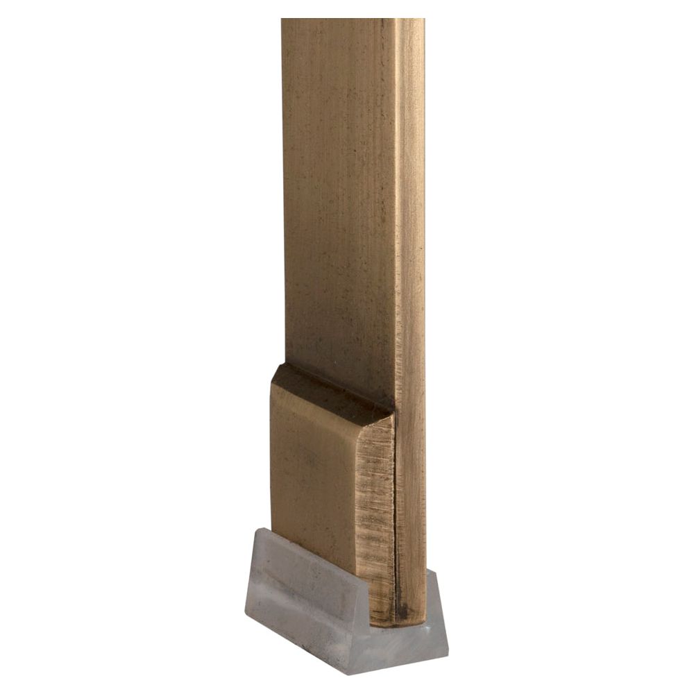 Prince Counter Stool with Leather, Brass Finish by NOIR