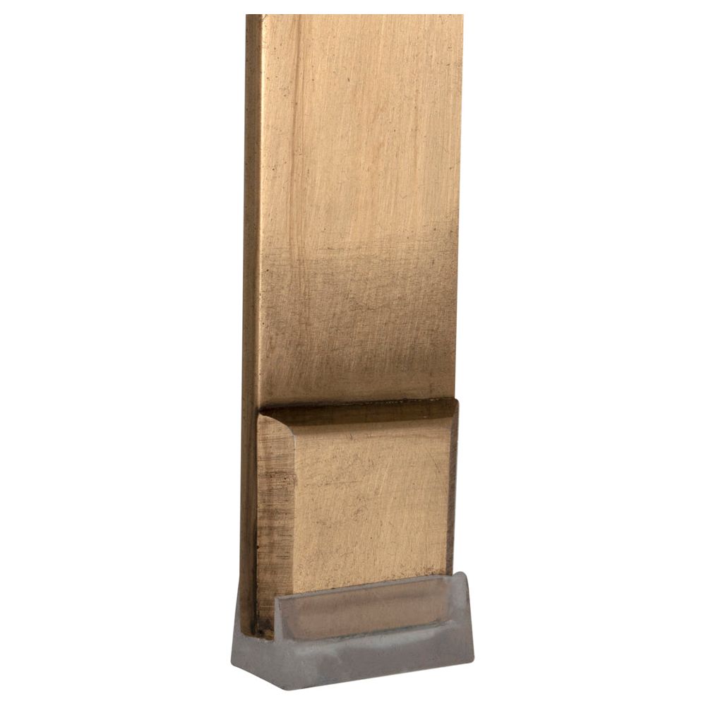Prince Counter Stool with Leather, Brass Finish by NOIR