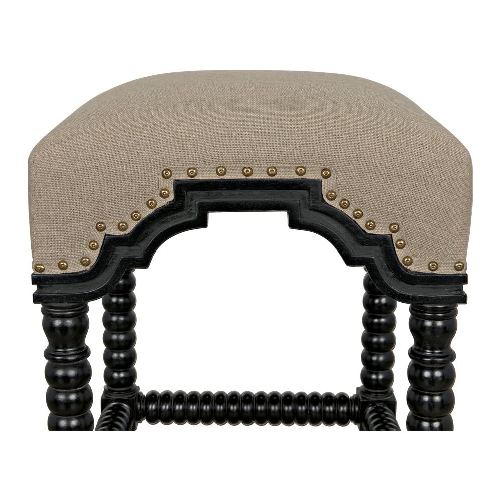 Abacus Counter Stool, Hand Rubbed Black by NOIR