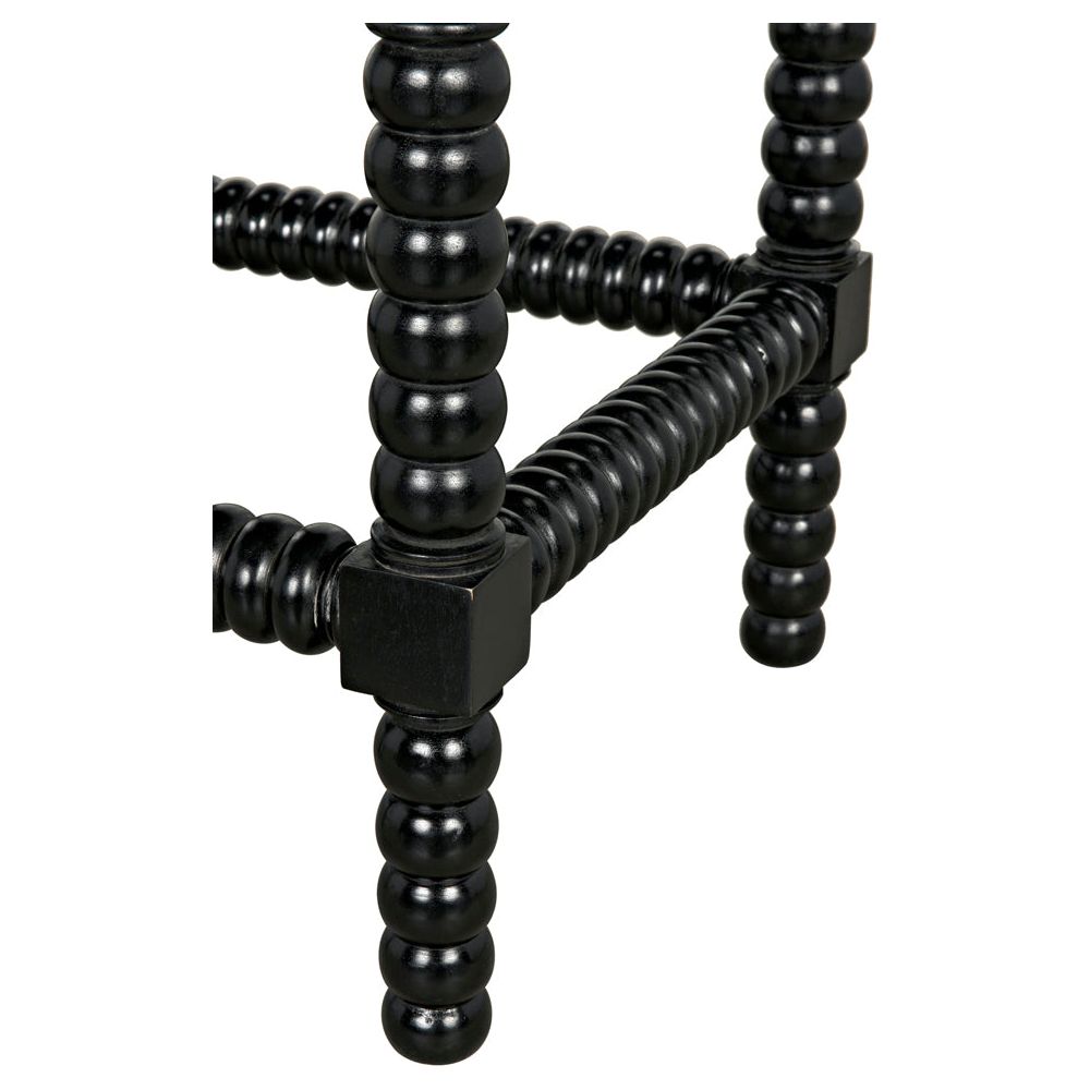 Abacus Counter Stool, Hand Rubbed Black by NOIR