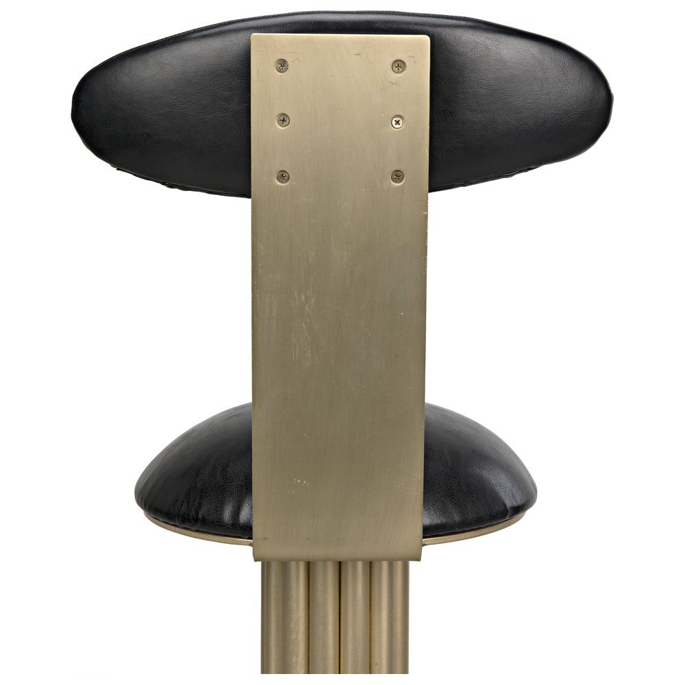 Sedes Bar Stool, Iron with Brass Finish by NOIR