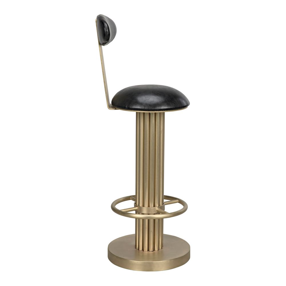 Sedes Bar Stool, Iron with Brass Finish by NOIR