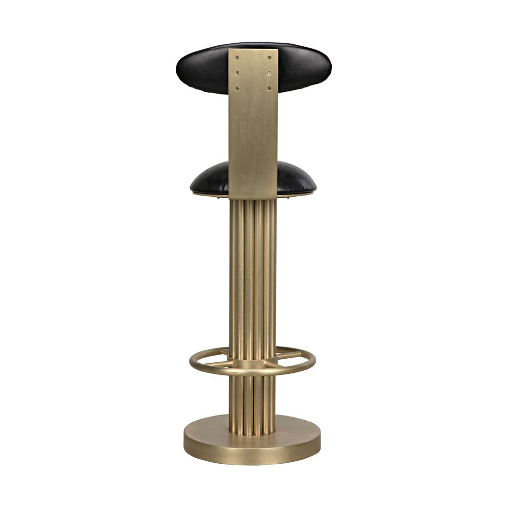 Sedes Bar Stool, Iron with Brass Finish by NOIR