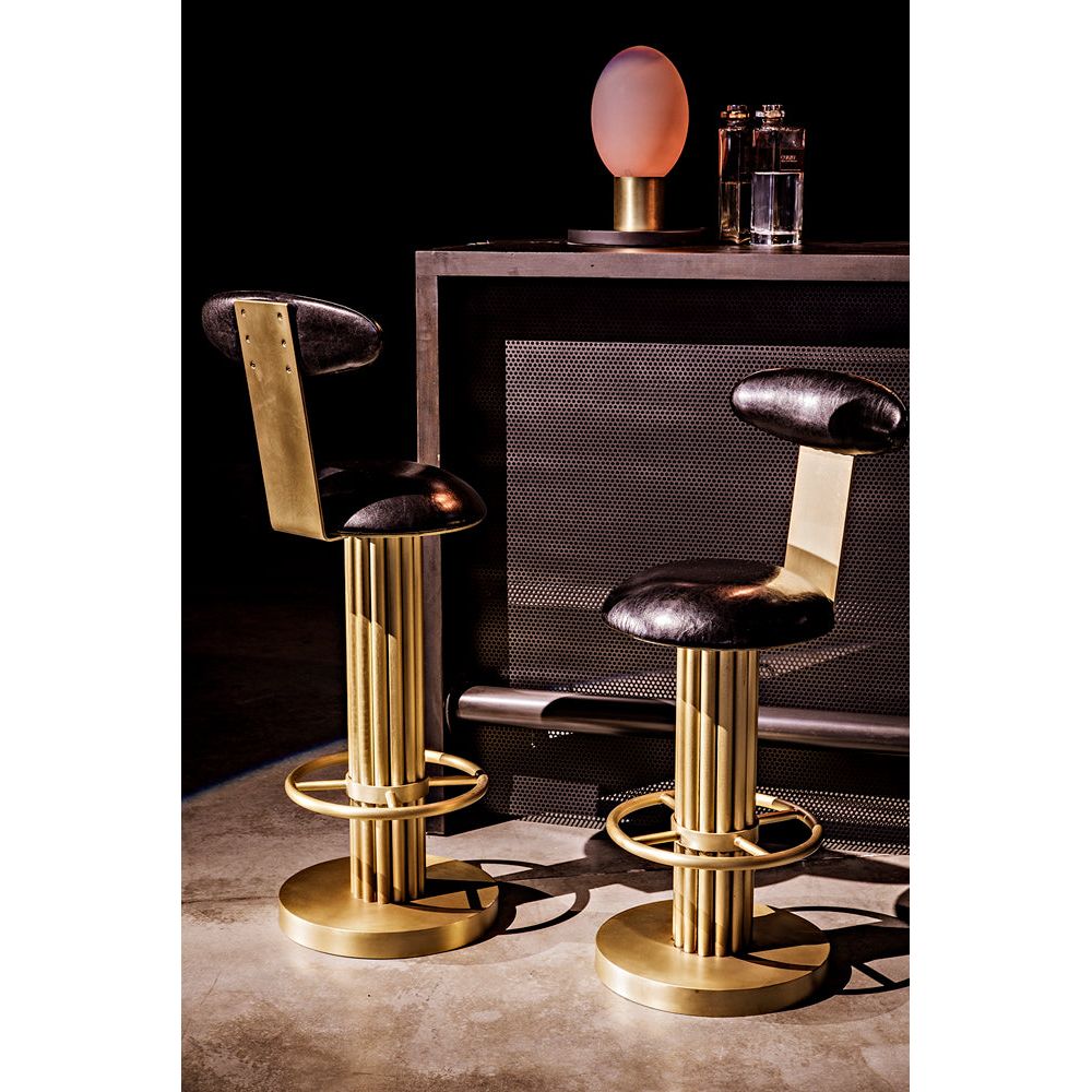 Sedes Counter Stool, Iron with Brass Finish by NOIR