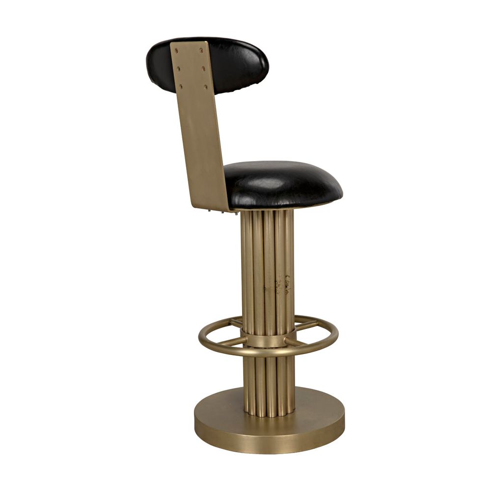 Sedes Counter Stool, Iron with Brass Finish by NOIR