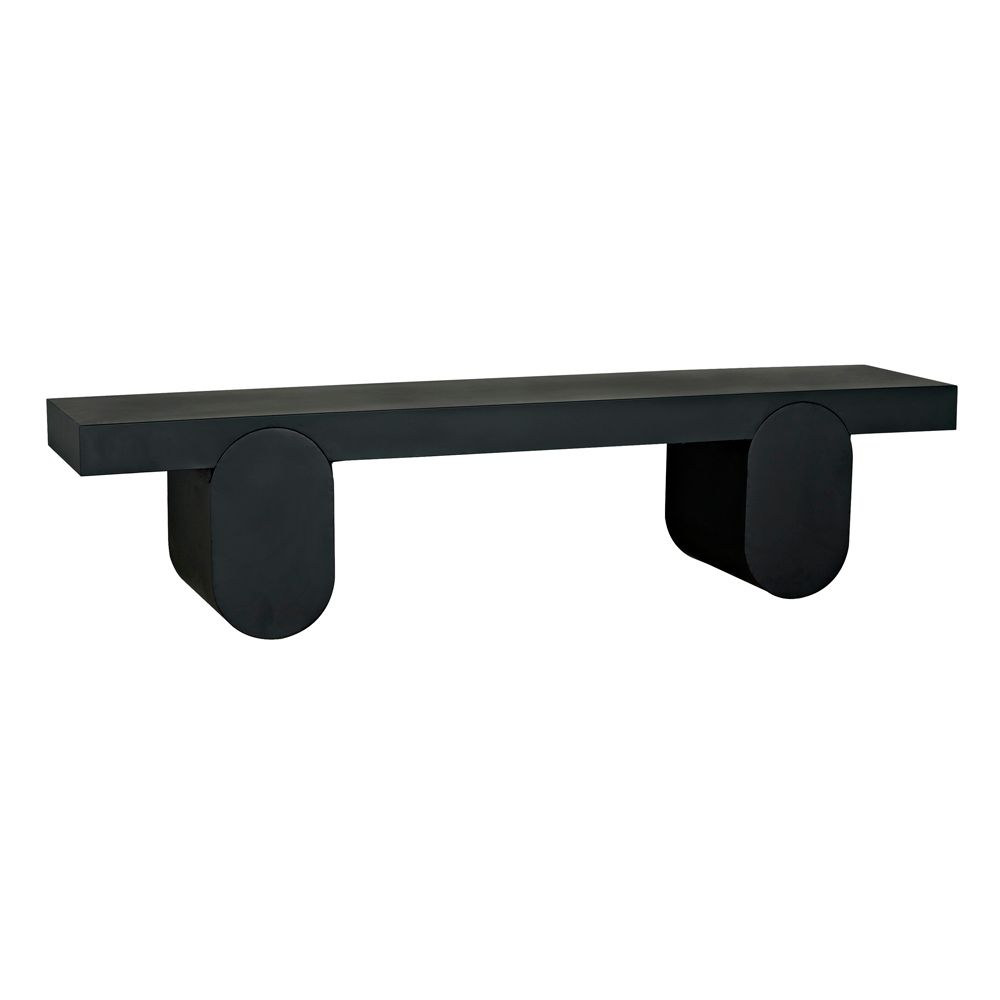 Evora Coffee Table, Black Metal by NOIR