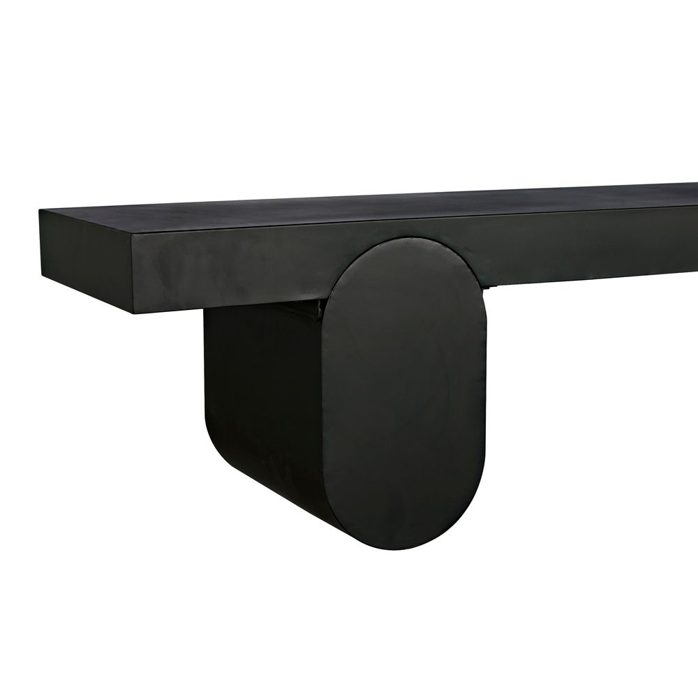 Evora Coffee Table, Black Metal by NOIR