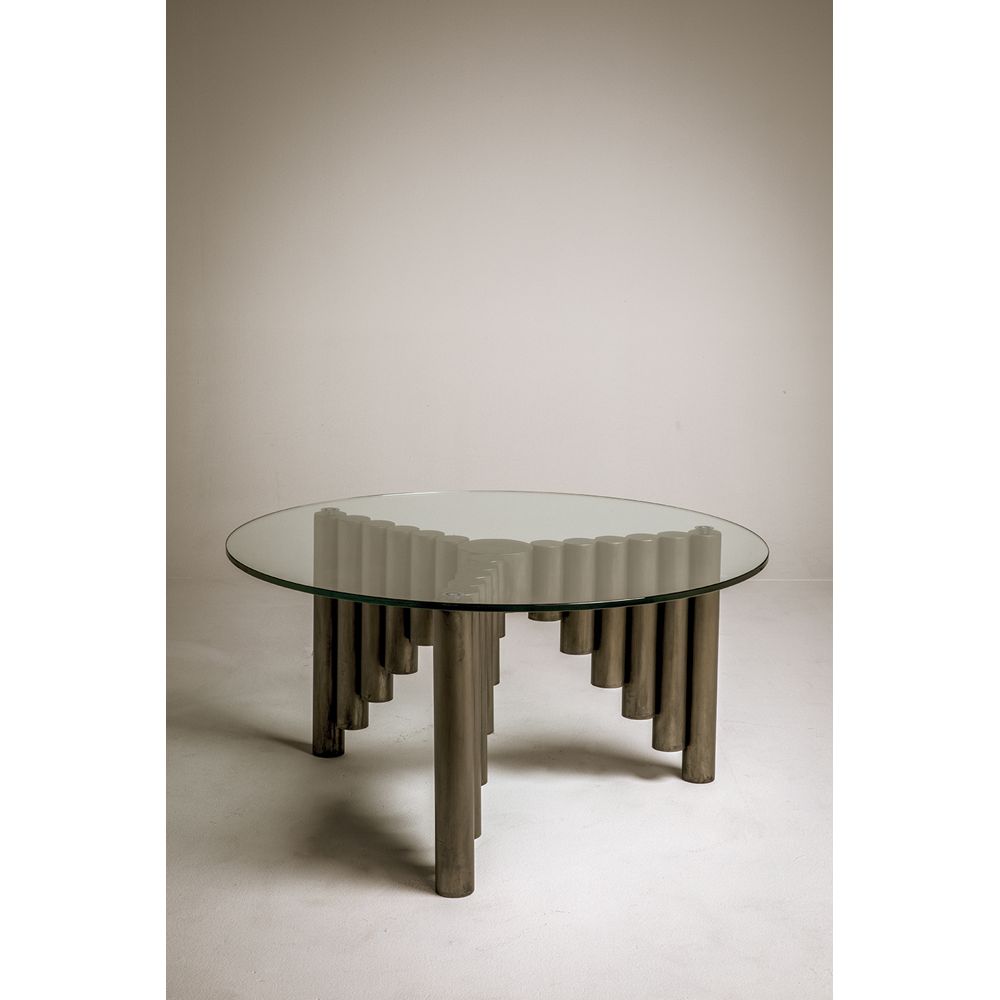 Organum Coffee Table, Gun Metal Finish by NOIR