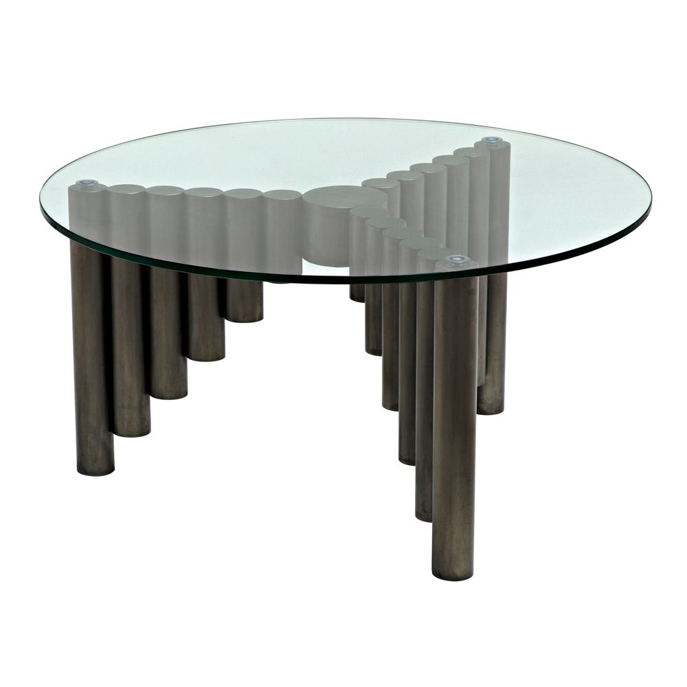Organum Coffee Table, Gun Metal Finish by NOIR
