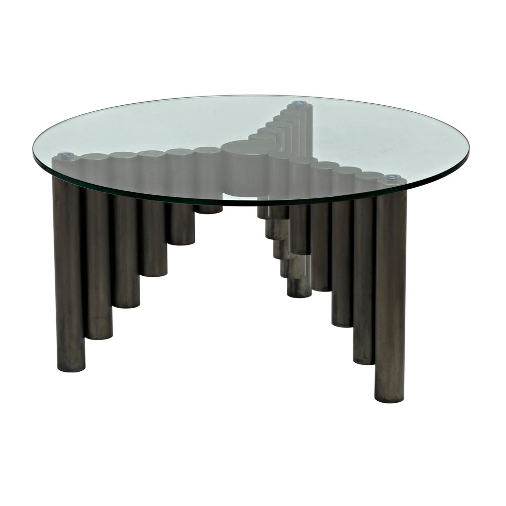 Organum Coffee Table, Gun Metal Finish by NOIR