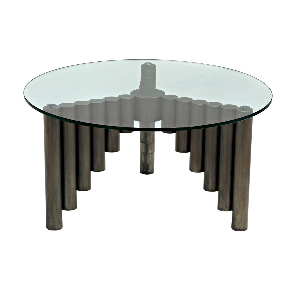 Organum Coffee Table, Gun Metal Finish by NOIR