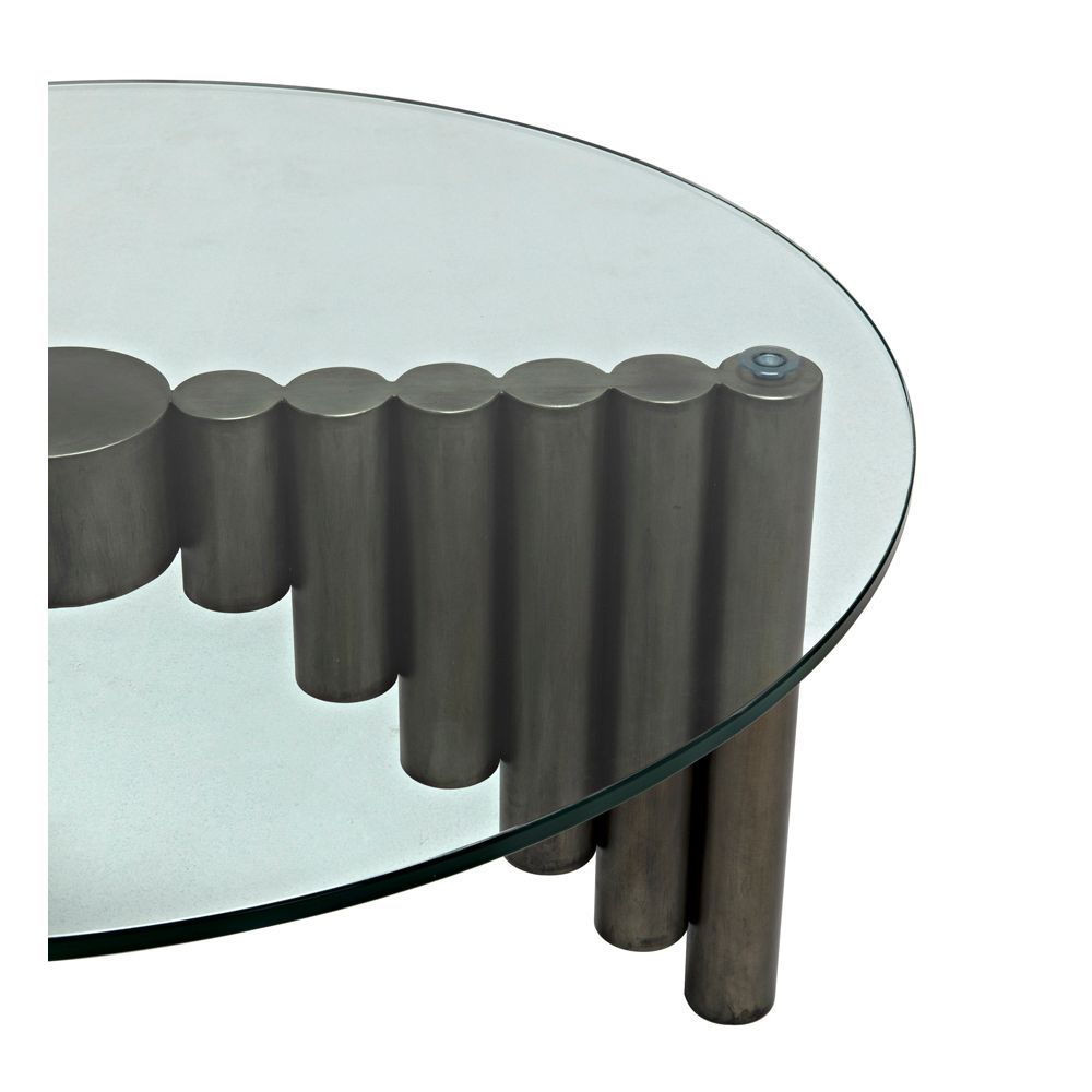 Organum Coffee Table, Gun Metal Finish by NOIR