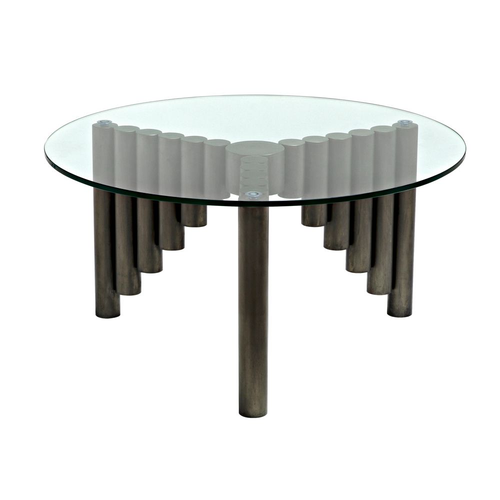 Organum Coffee Table, Gun Metal Finish by NOIR