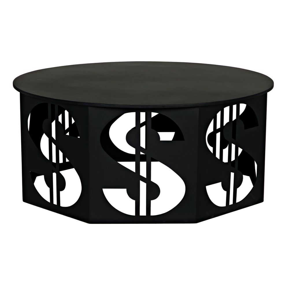 Dollar Coffee Table, Black Iron by NOIR