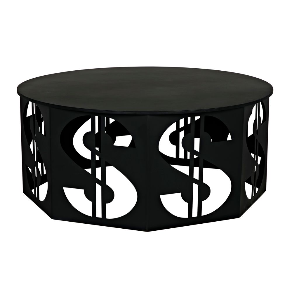 Dollar Coffee Table, Black Iron by NOIR