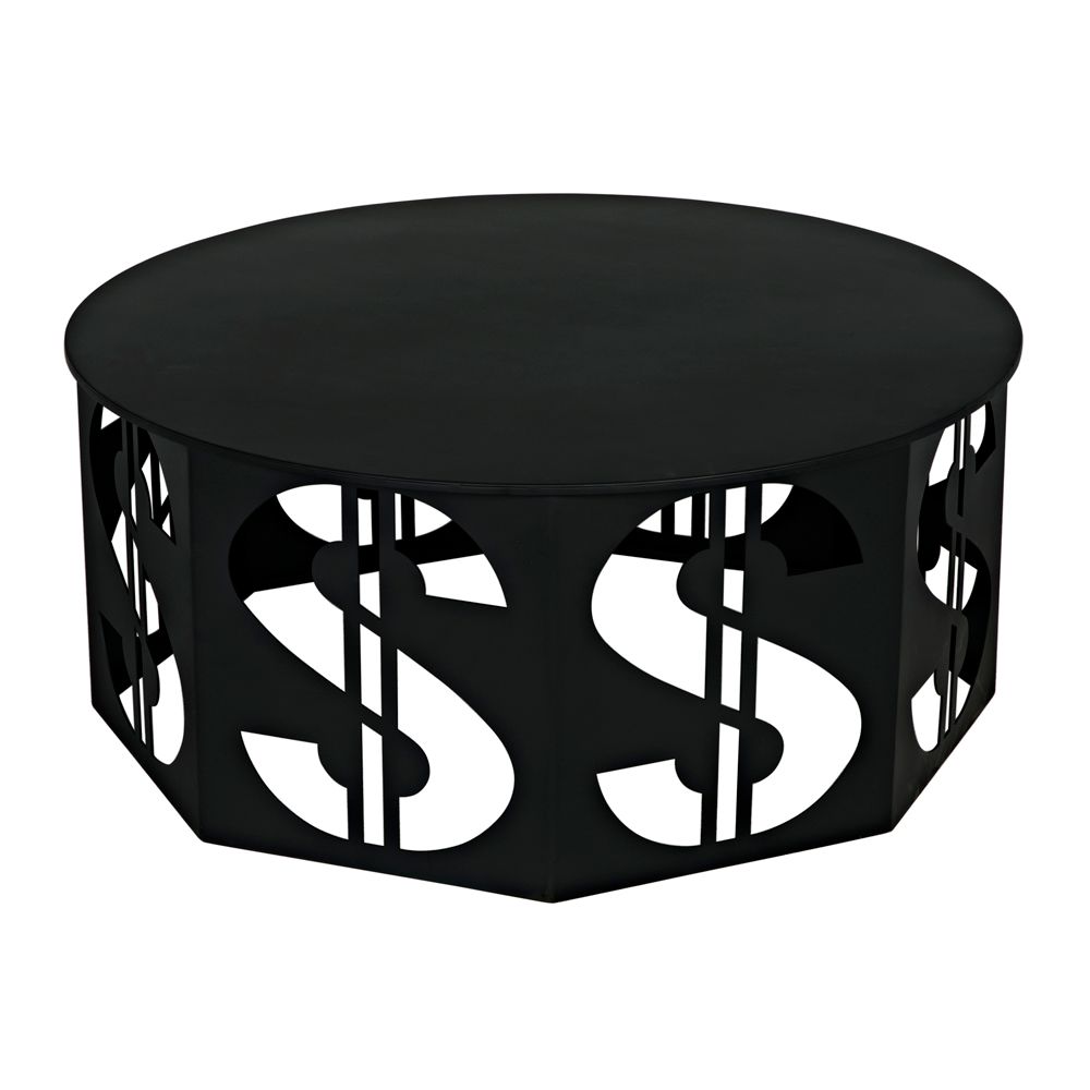 Dollar Coffee Table, Black Iron by NOIR