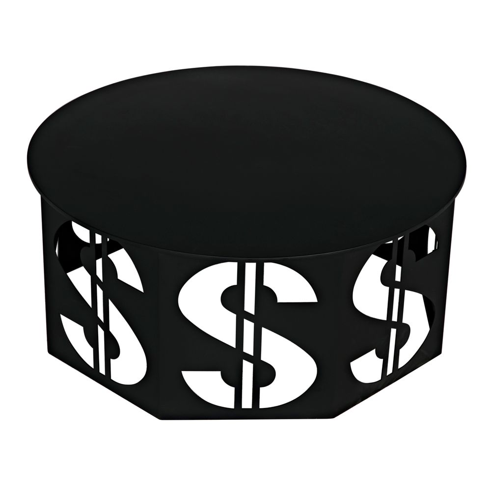 Dollar Coffee Table, Black Iron by NOIR