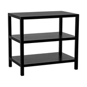 2 Shelf Side Table, Hand Rubbed Black by NOIR