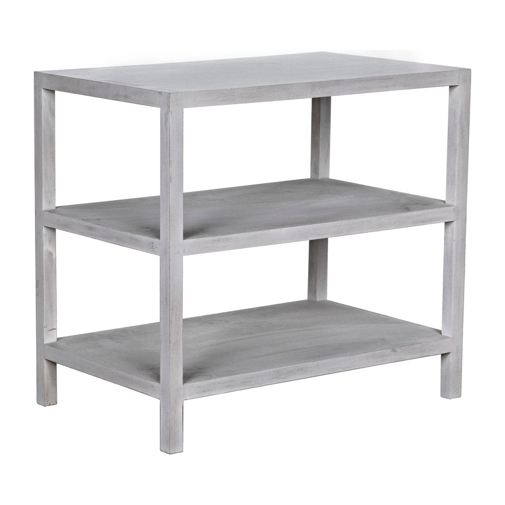 2 Shelf Side Table, White Wash by NOIR