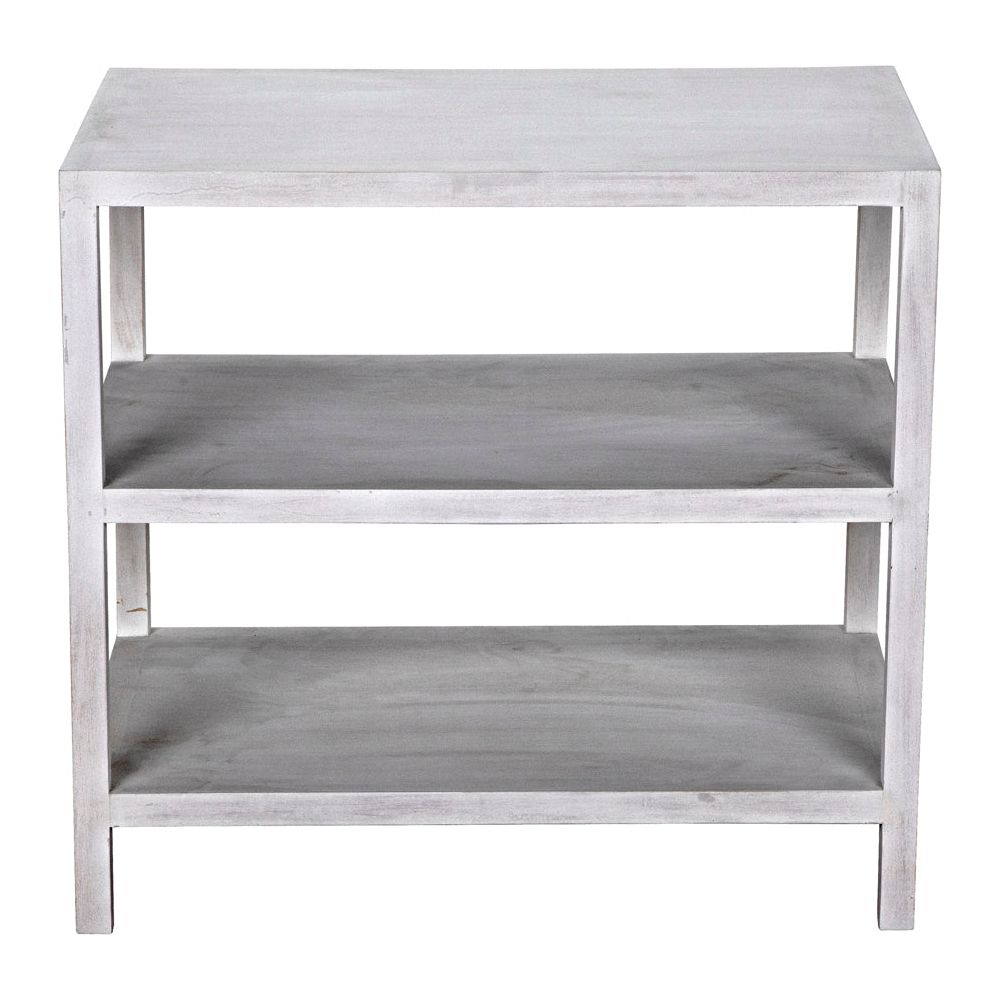 2 Shelf Side Table, White Wash by NOIR