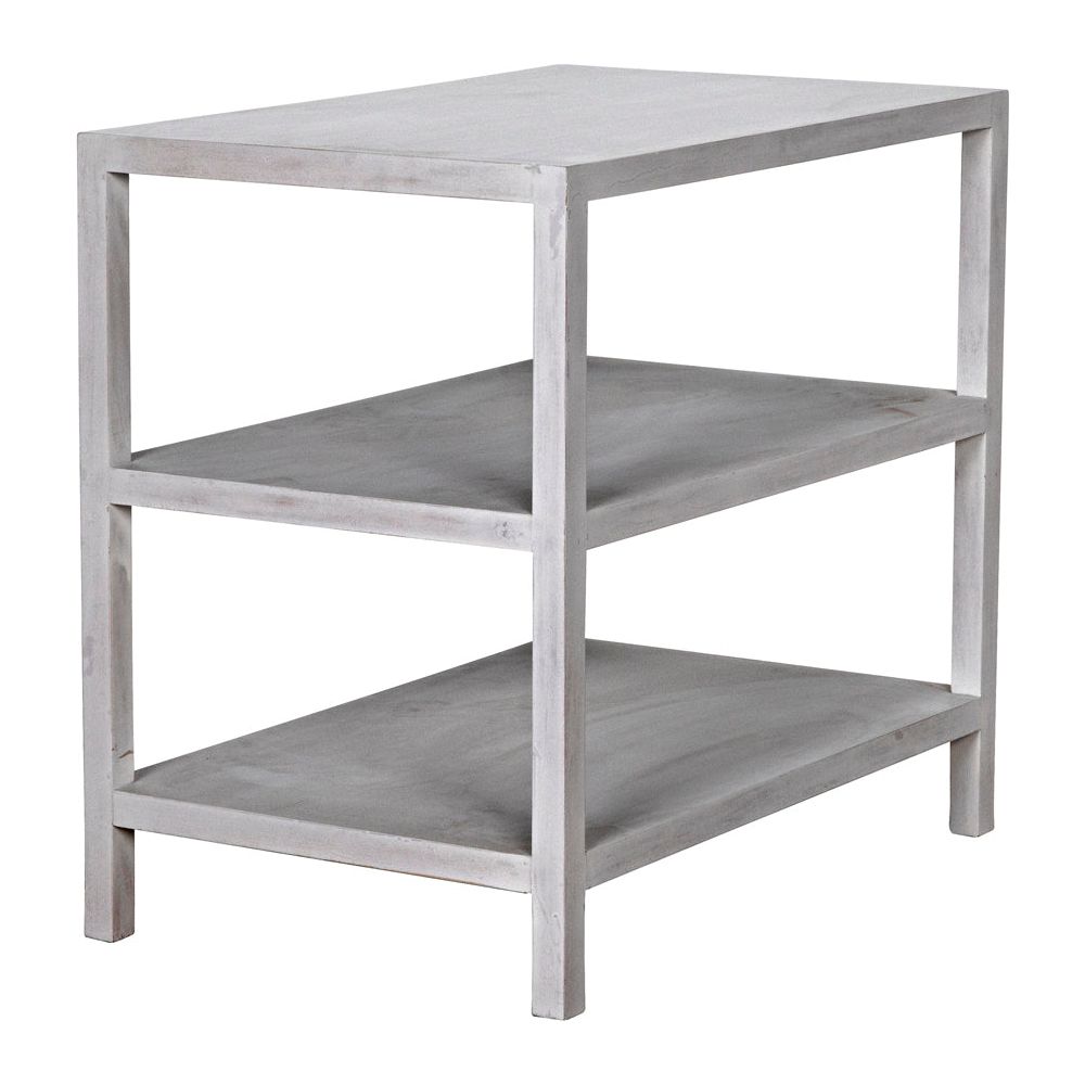 2 Shelf Side Table, White Wash by NOIR