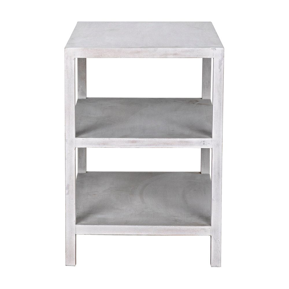 2 Shelf Side Table, White Wash by NOIR