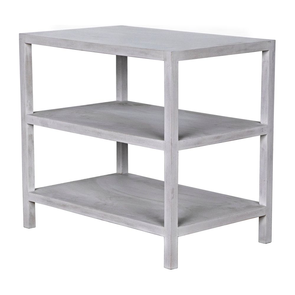 2 Shelf Side Table, White Wash by NOIR