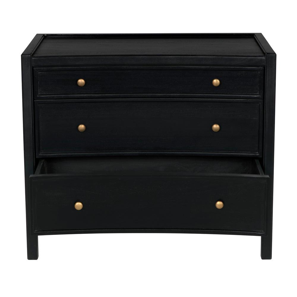 Hampton Side Table, Hand Rubbed Black by NOIR