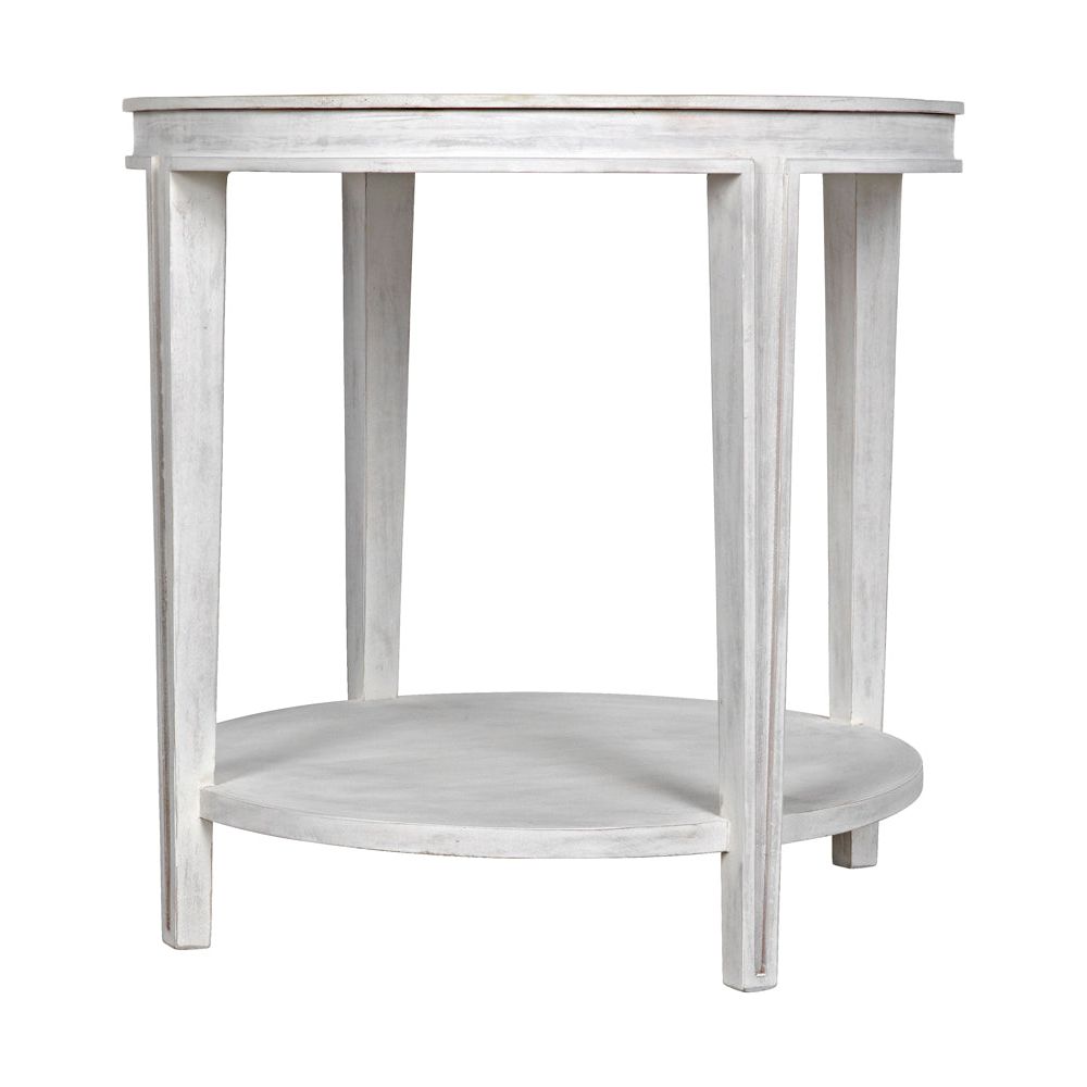 Imperial Side Table, White Wash by NOIR