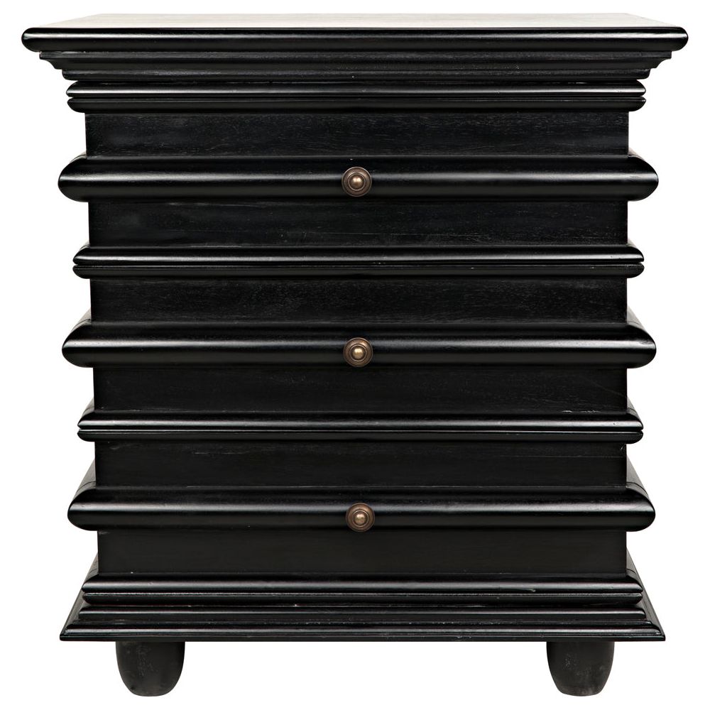 Ascona Side Table, Hand Rubbed Black by NOIR