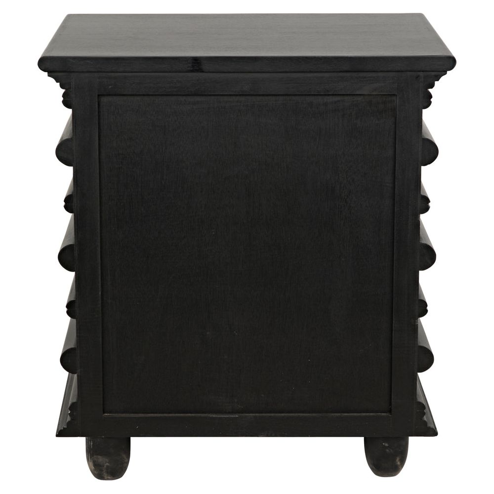 Ascona Side Table, Hand Rubbed Black by NOIR