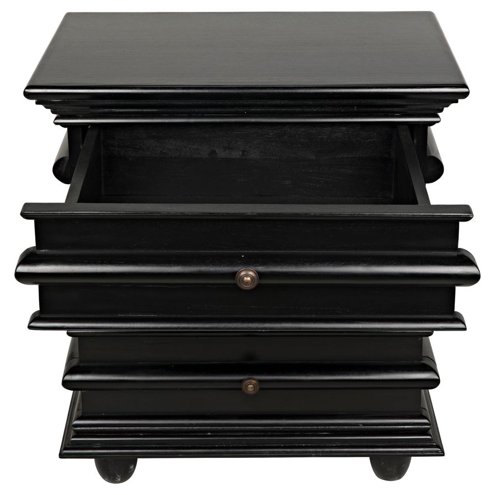 Ascona Side Table, Hand Rubbed Black by NOIR
